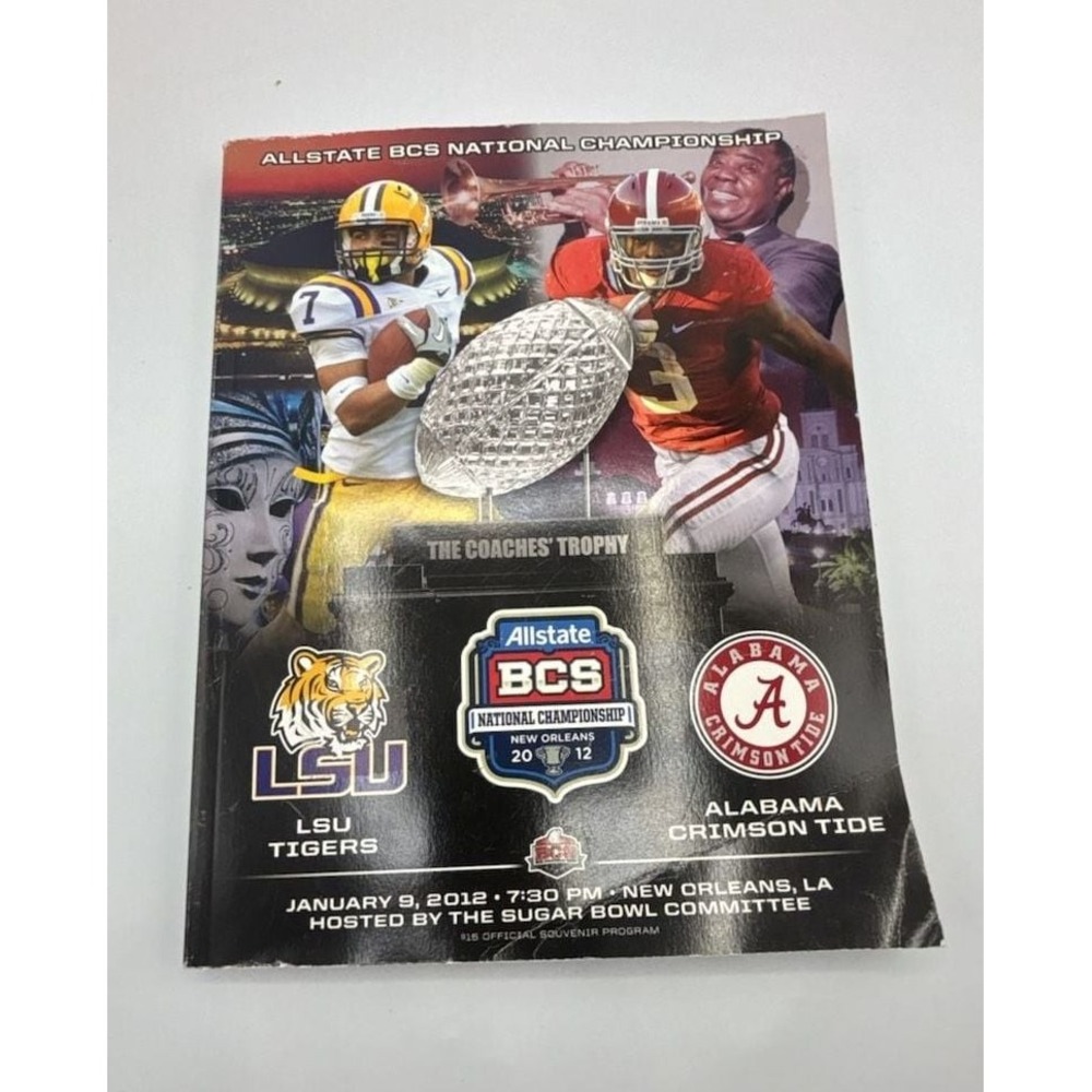 LSU/Alabama Official Souvenir Program Allstate BCS National Championship 2012
